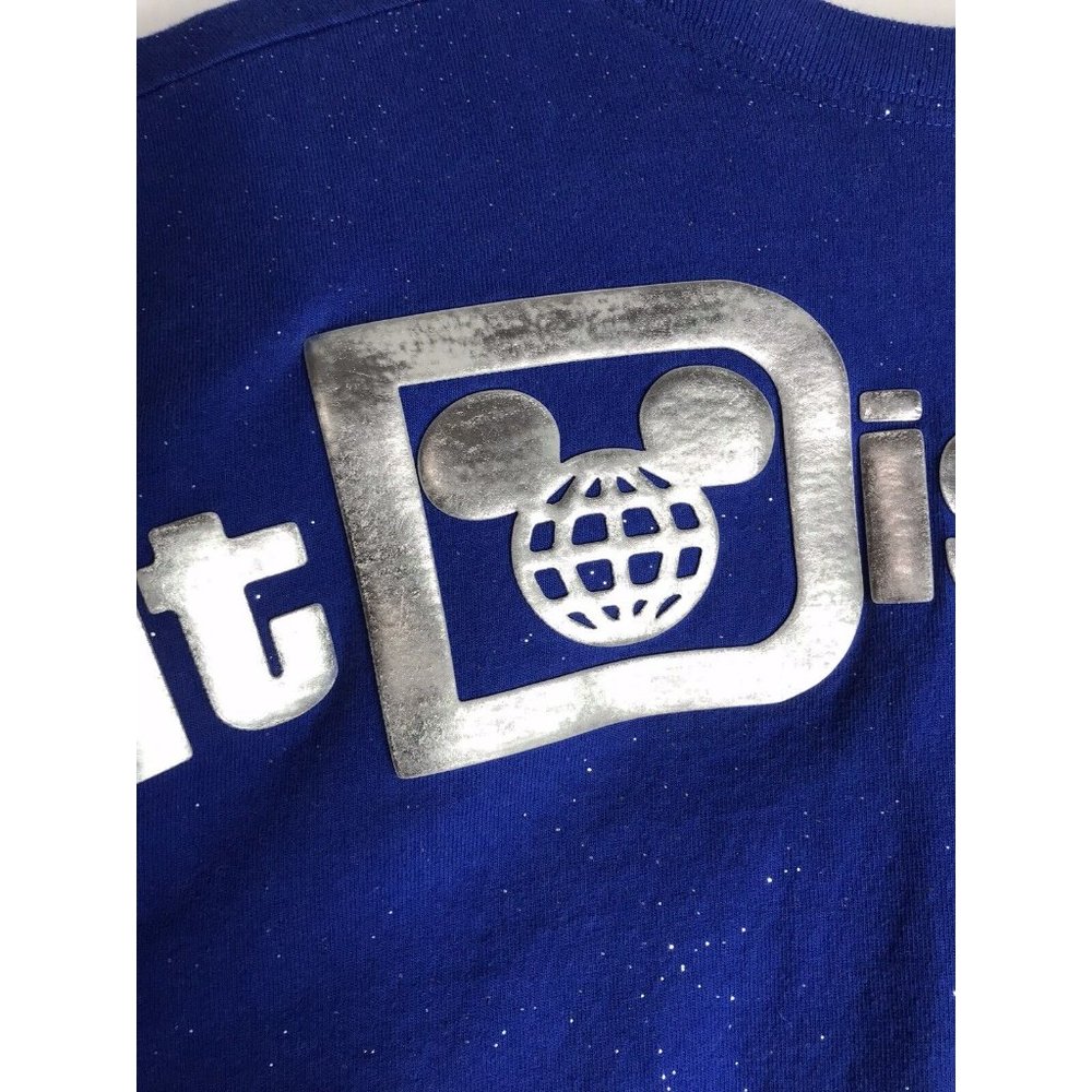 Walt Disney World Blue Sparkle Glitter Spirit Jersey Size XL - Picture 9 of 12